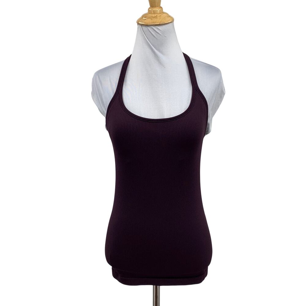 Athleta Top Women S Small Hibiscus Renew Built In Bra Padded Racerback Tank Yoga